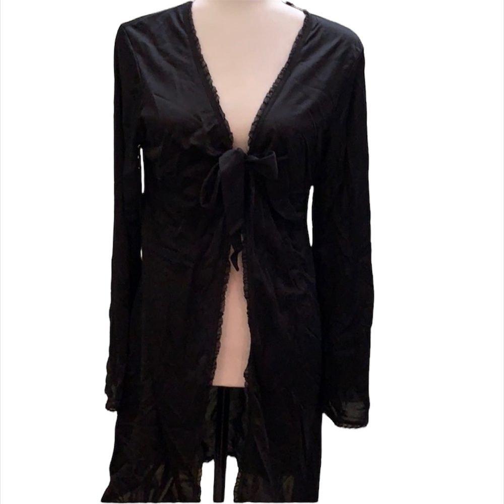 La vie en rose soft sexy robe open front silky